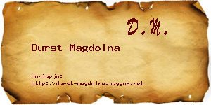 Durst Magdolna névjegykártya